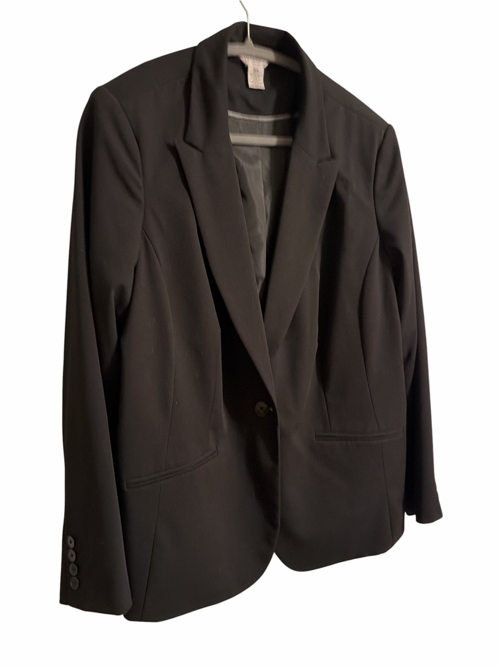 Liz Claiborne Modern Classic Black Single-Button Women's Blazer Sz 18